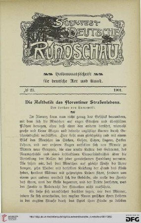 Nr. 23 (1. Dezember-Heft 1901)