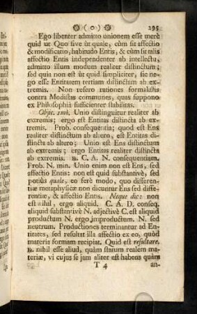 295-304, Objic. 1mo. Unio distinguitur ...