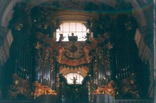 Orgel von Johann Philipp Seuffert (1735). Bad Staffelstein, Kloster Banz. Ehemalige Benediktinerkloster-Kirche