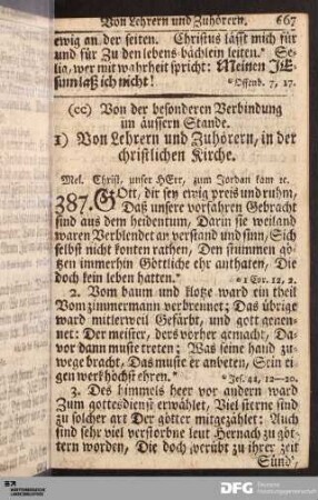 Von Lehrern und Zuhörern, in der christlichen Kirche.