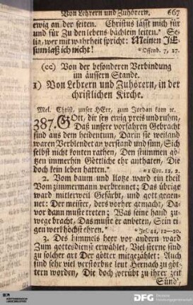 Von Lehrern und Zuhörern, in der christlichen Kirche.