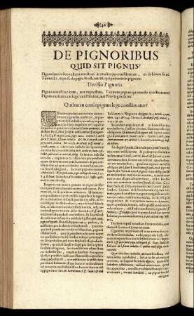 De Pignoribus Quid Sit Pignus.