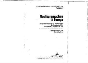 … im Auge des Betrachters : Sprachkontakt und seine Interpretation