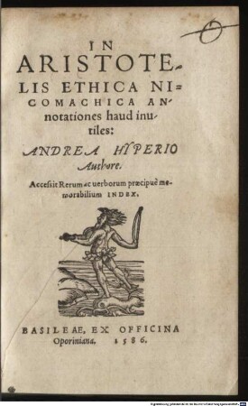 In Aristotelis Ethica annotationes