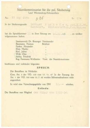 Bauhofer, Gebhard