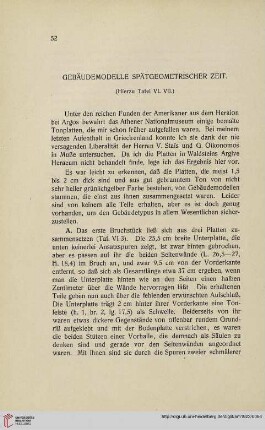48: Gebäudemodelle spätgeometrischer Zeit