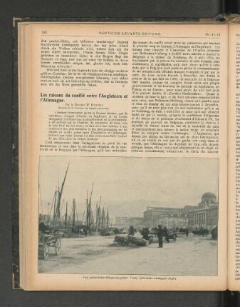 Les raison du conflit entre l'Angleterre et l'Allemagne.