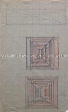 Entwurf zum Projekt "Helioptix" mit drei geometrischen Motiven