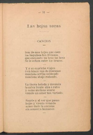 Las hojas secas : Canción