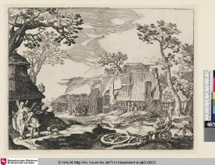[Farmyard with Tobias and the Angel; Tobias und der Engel bei einem Bauernhof]
