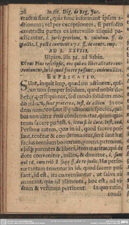 Ad L.XXVIII. Ulpian. lib. 36. ad Sabin