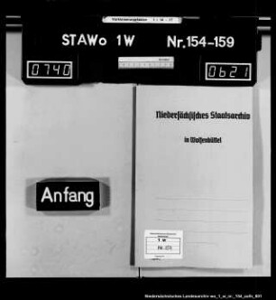 Übersendung des Depositengeldes durch das Friedensgericht des östlichen Landkantons Wolfenbüttel