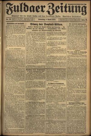 Ausgabe vom Dienstag, den 04. April 1933.