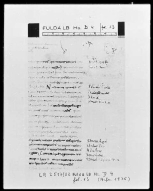 Codex Justinianeus — ---, Folio 13rectoEin Kopf, Folio 13recto