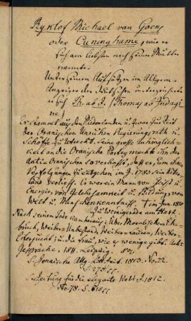 Vorsatz mit handschriftlichen Notizen