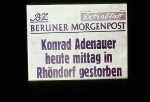 Adenauer † 19.4.67.