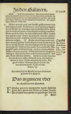 Das argument uber die Epistel tzu den Ephesern.