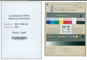 Entnazifizierung Josef Kiezol , geb. 10.08.1899 (Fraeser)