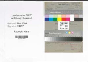 Entnazifizierung Hans Rudolph, geb. 06.01.1912 (Zollbeamter)