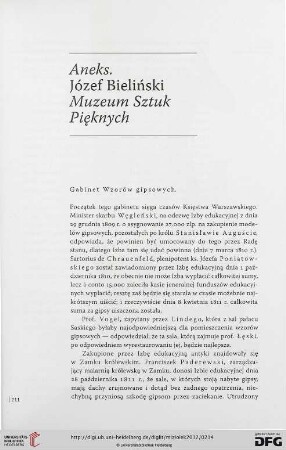 Aneks. Muzeum Sztuk Pięknych