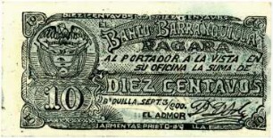 Geldschein, 10 Centavos, 3.9.1900