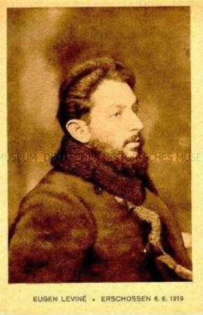 Postkarte zum Tod von Eugen Leviné