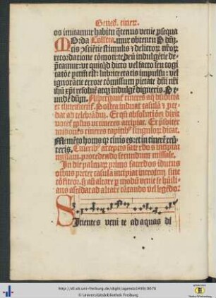 Benedictio palmarum.