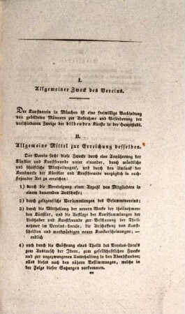 Satzungen des Kunst-Vereins in München. 1824