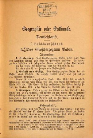 Realienbuch für Volks-, Bürger- und Töchterschulen, enthaltend Geographie, Geschichte, Gesundheitslehre, Naturgeschichte und Naturlehre : Nach den Bestimmungen des badischen Lehrplanes bearb. von Karlsruher Lehrern. (J. Hüffner. Fr. W. Mattes)