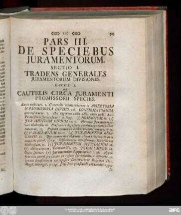 Caput I. De Cautelis Circa Iuramenti Promissorii Species.