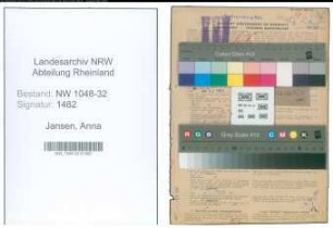 Entnazifizierung Anna Jansen , geb. 26.06.1898 (Angestellte)