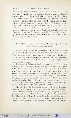 V. Der Mechanismus der Emanationsaufspeicherung (Absorption, Adsorption)