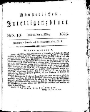 Münsterisches Intelligenzblatt