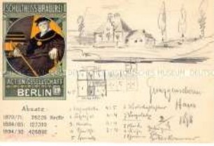 Werbepostkarte für die Schultheiss-Brauerei