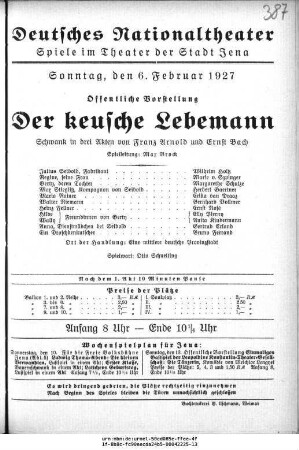 Der keusche Lebemann