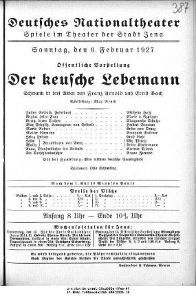 Der keusche Lebemann