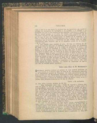 Sobre unas ideas de M. Martinenche