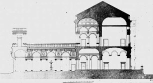 Genua, Villa Sauli, Querschnitt-Rekonstruktion; bereits um 1900 als Fabrik verwendet, stark verändert; Alessi, Galeazzo