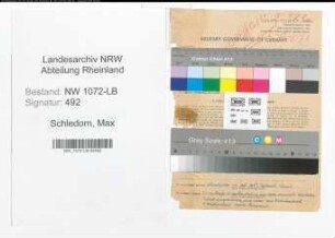 Entnazifizierung Max Schledorn , geb. 22.12.1879 (Amtsrat)