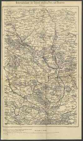 Karte: Uebersichtskarte der Gegend zwischen Paris und Beauvais. 1870