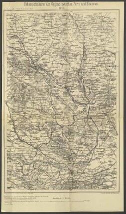 Karte: Uebersichtskarte der Gegend zwischen Paris und Beauvais. 1870
