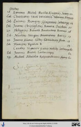 [fol. 150] Rektorat Thomas Heinrich 1626/27