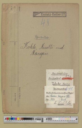 Kohle, Minette und Mangon (betr. Ausfuhr aus dem besetzten Gebiet)