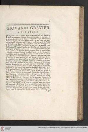Giovanni Gravier a chi legge