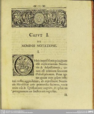 Caput I. De Nominis Notatione