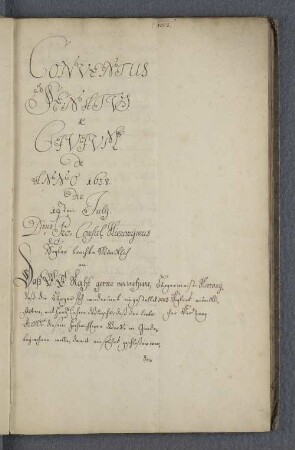 Conventus senatvs. & Civivm de ANNO 1638. die 19.ten July.