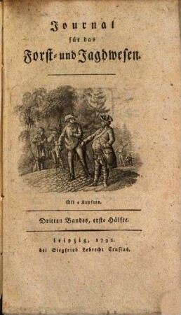 Journal für das Forst- und Jagdwesen. 3, 3. 1792