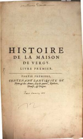 Histoire généalogique de la maison de Vergy