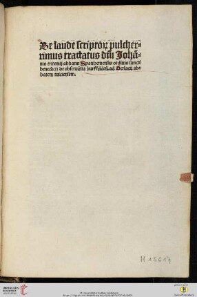 De laude scriptorum.