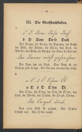 III. Die Großbuchstaben